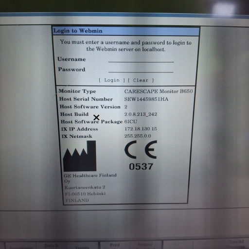 GE Healthcare GE Healthcare Carescape B650 Critical Care Patient Monitor Patient Monitors reLink Medical