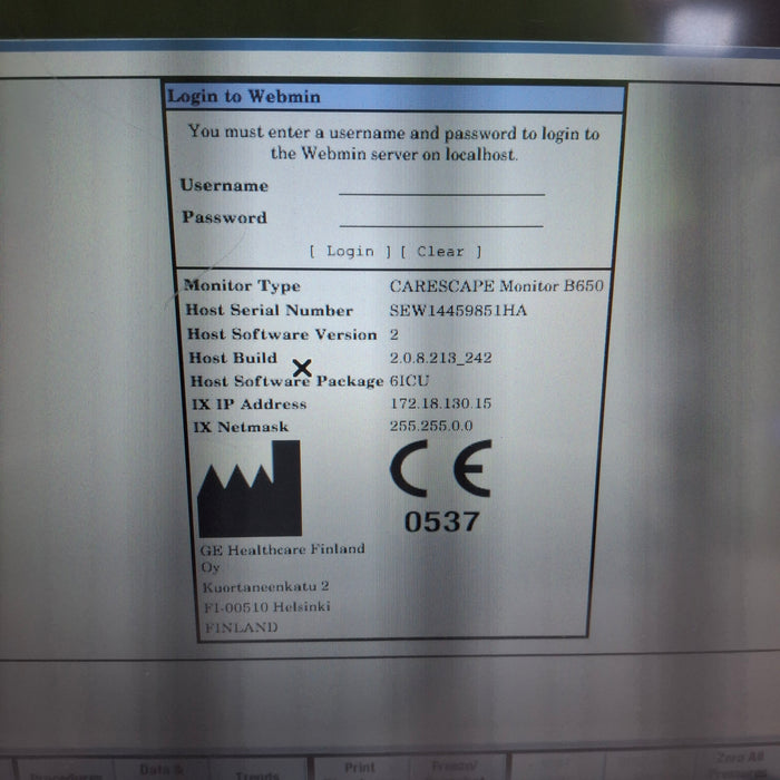 GE Healthcare GE Healthcare Carescape B650 Critical Care Patient Monitor Patient Monitors reLink Medical
