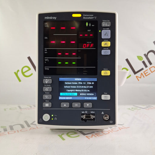 Mindray Mindray Accutorr 7 Vital Signs Monitor Patient Monitors reLink Medical