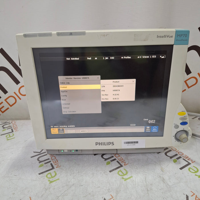 Philips IntelliVue MP70 - Anesthesia Patient Monitor