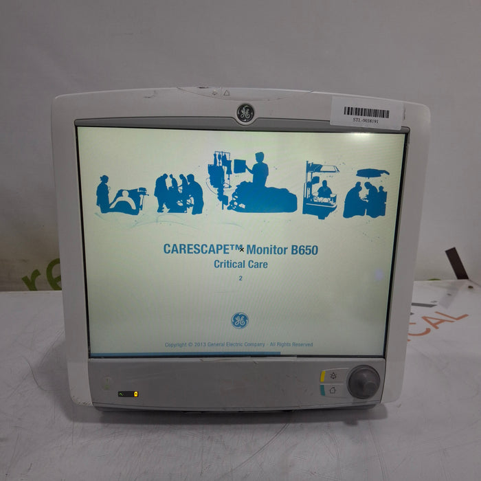 GE Healthcare Carescape B650 Critical Care Patient Monitor