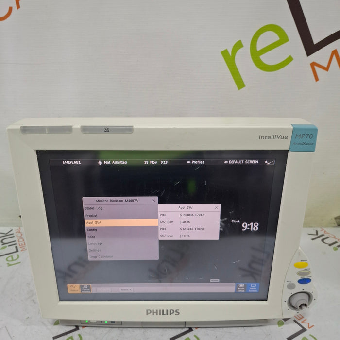 Philips Philips IntelliVue MP70 - Anesthesia Patient Monitor Patient Monitors reLink Medical