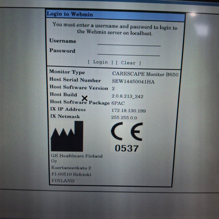 GE Healthcare GE Healthcare Carescape B650 Post Anesthesia Care Patient Monitor Patient Monitors reLink Medical