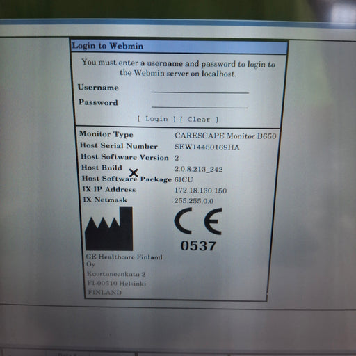 GE Healthcare GE Healthcare Carescape B650 Critical Care Patient Monitor Patient Monitors reLink Medical