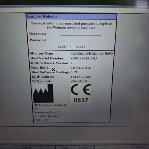 GE Healthcare GE Healthcare Carescape B650 Critical Care Patient Monitor Patient Monitors reLink Medical