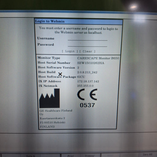 GE Healthcare GE Healthcare Carescape B650 Critical Care Patient Monitor Patient Monitors reLink Medical