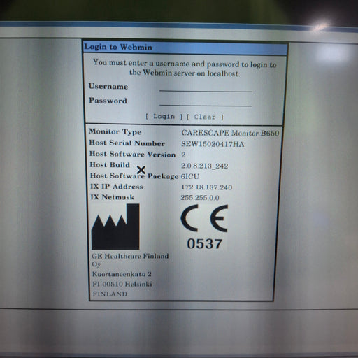 GE Healthcare GE Healthcare Carescape B650 Critical Care Patient Monitor Patient Monitors reLink Medical