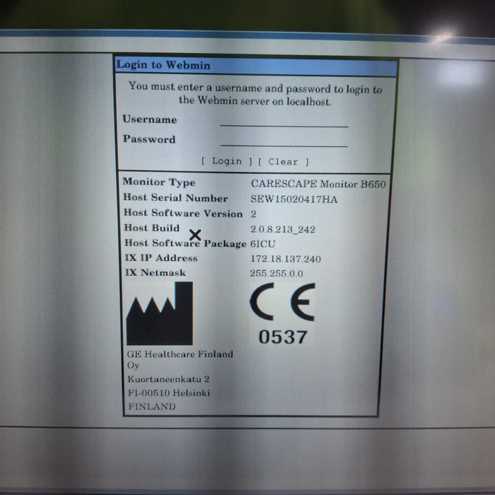 GE Healthcare GE Healthcare Carescape B650 Critical Care Patient Monitor Patient Monitors reLink Medical