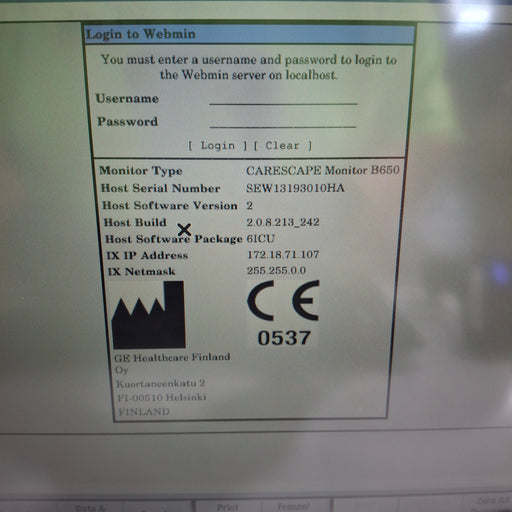 GE Healthcare GE Healthcare Carescape B650 Critical Care Patient Monitor Patient Monitors reLink Medical