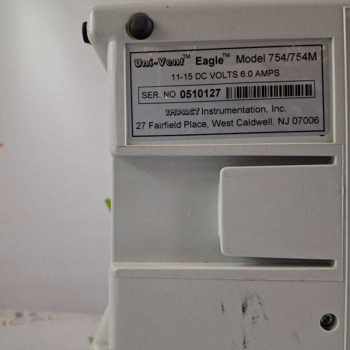 Impact Instrumentation Inc. Impact Instrumentation Inc. Uni-Vent 754 Portable Ventilator Respiratory reLink Medical