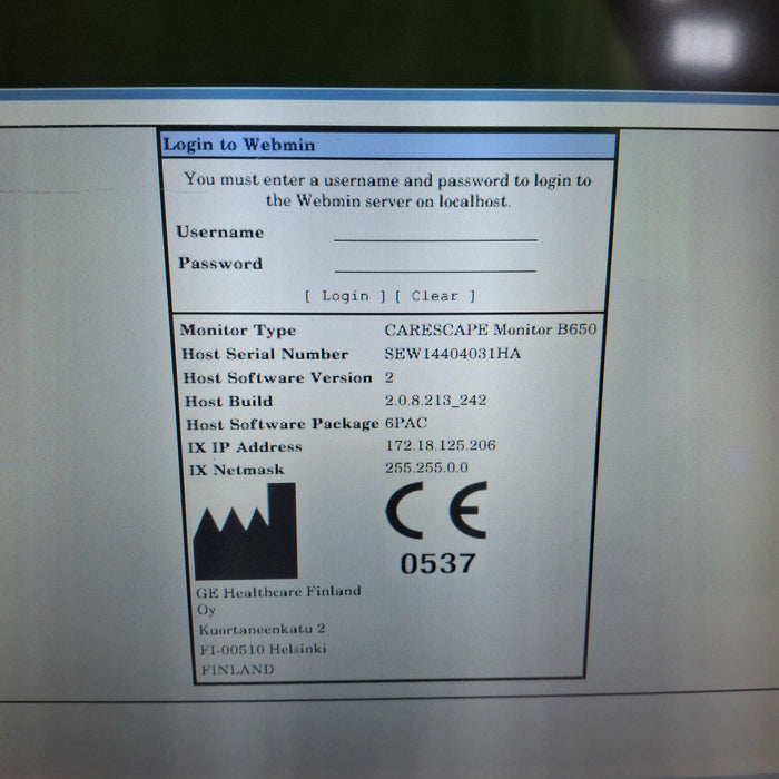 GE Healthcare GE Healthcare Carescape B650 Post Anesthesia Care Patient Monitor Patient Monitors reLink Medical