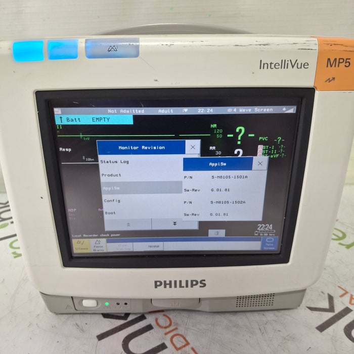 Philips Philips Intellivue MP5 - ECG, Fast SpO2, NIBP, Press, Temp Patient Monitor Patient Monitors reLink Medical