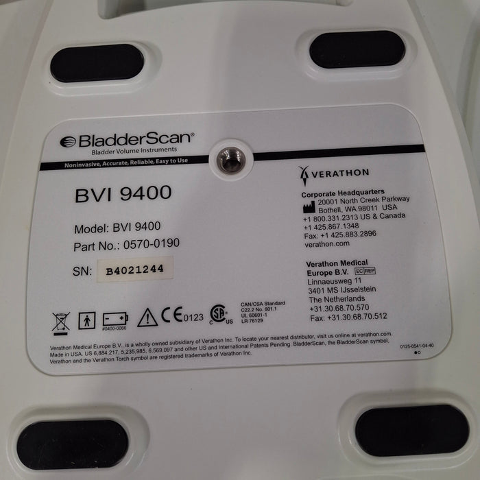 Verathon Medical, Inc BVI 9400 Bladderscan