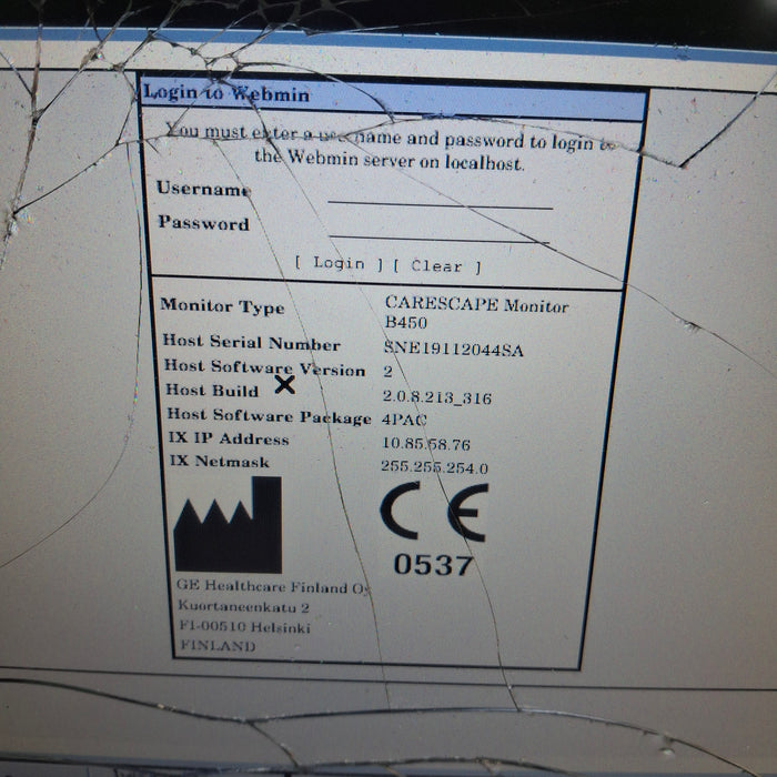 GE Healthcare GE Healthcare Carescape B450 Post Anesthesia Care Patient Monitor Patient Monitors reLink Medical