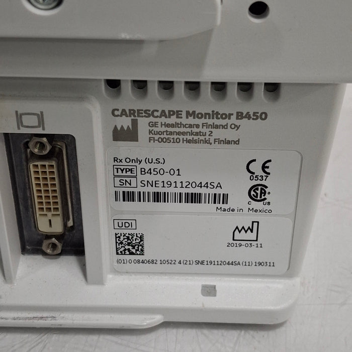 GE Healthcare GE Healthcare Carescape B450 Post Anesthesia Care Patient Monitor Patient Monitors reLink Medical