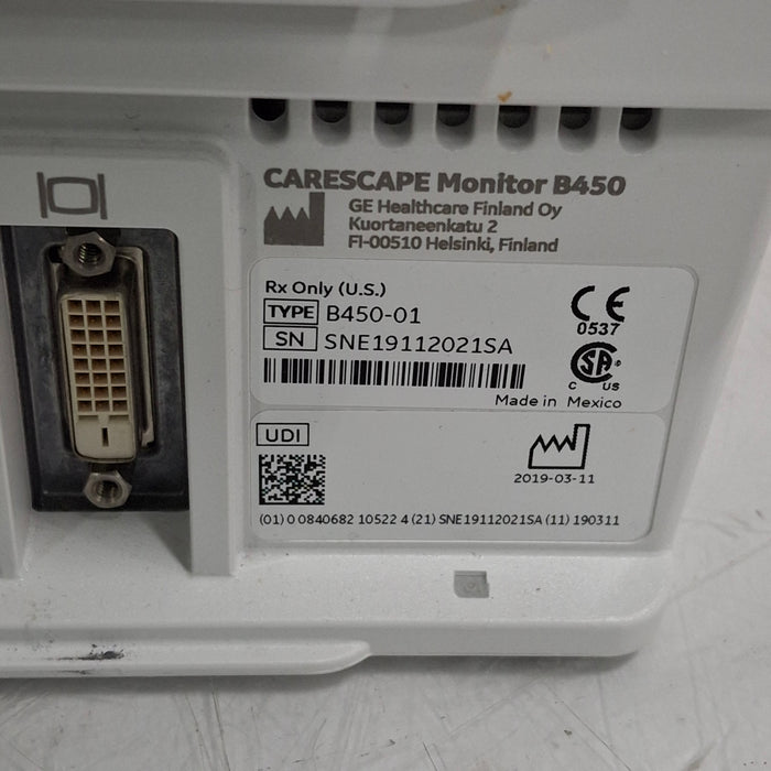 GE Healthcare GE Healthcare Carescape B450 Post Anesthesia Care Patient Monitor Patient Monitors reLink Medical
