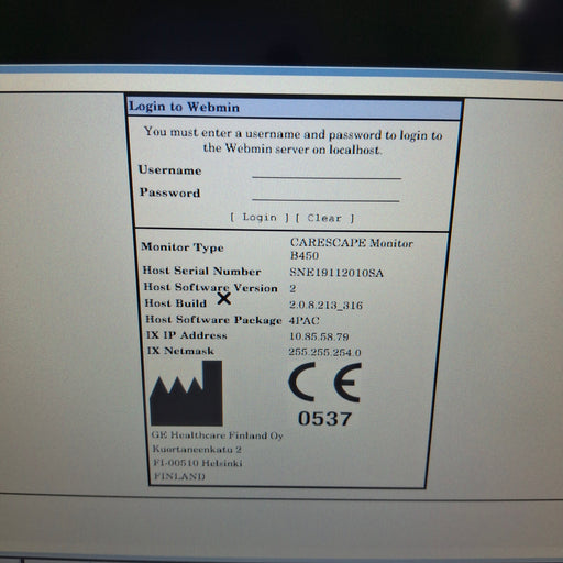 GE Healthcare GE Healthcare Carescape B450 Post Anesthesia Care Patient Monitor Patient Monitors reLink Medical