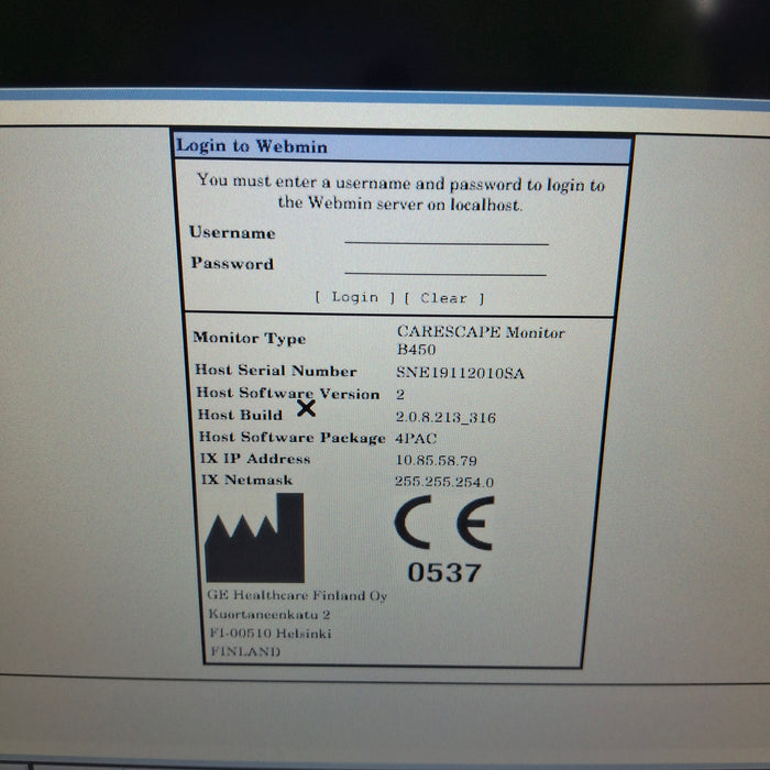 GE Healthcare GE Healthcare Carescape B450 Post Anesthesia Care Patient Monitor Patient Monitors reLink Medical