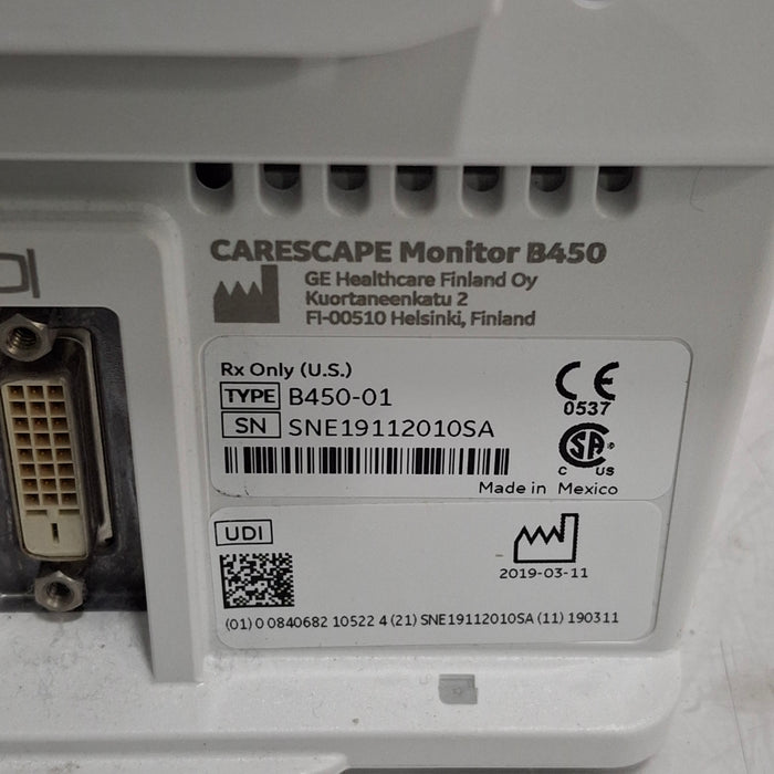 GE Healthcare GE Healthcare Carescape B450 Post Anesthesia Care Patient Monitor Patient Monitors reLink Medical