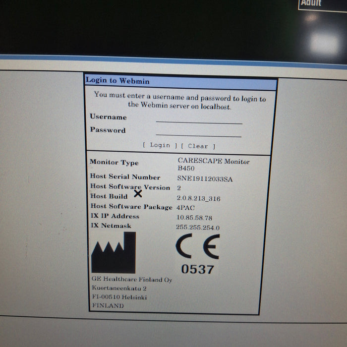 GE Healthcare GE Healthcare Carescape B450 Post Anesthesia Care Patient Monitor Patient Monitors reLink Medical