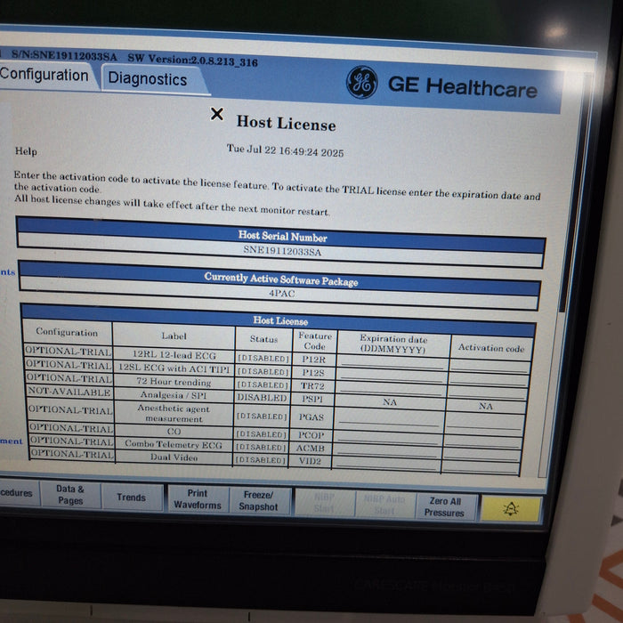 GE Healthcare GE Healthcare Carescape B450 Post Anesthesia Care Patient Monitor Patient Monitors reLink Medical