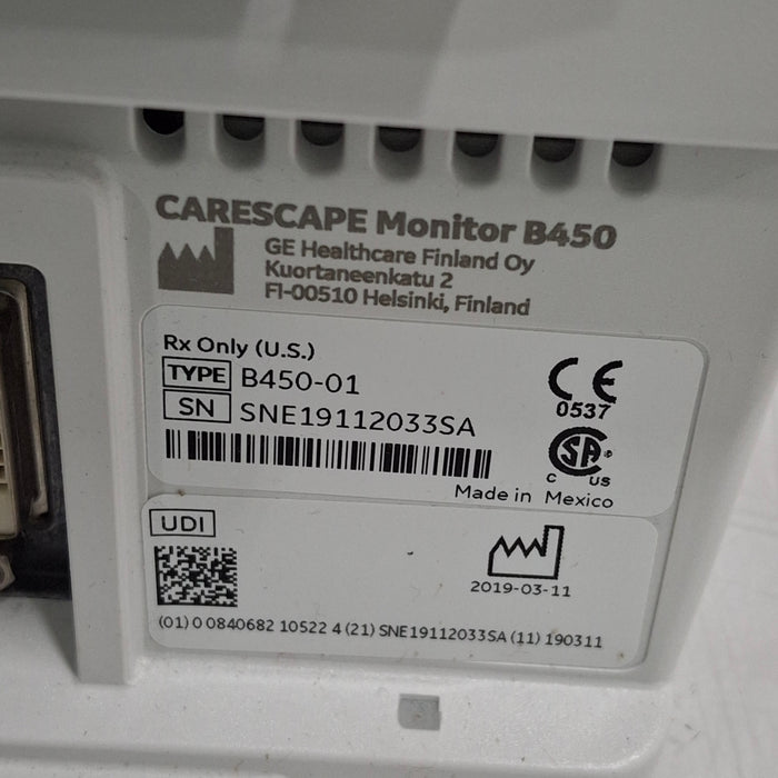 GE Healthcare GE Healthcare Carescape B450 Post Anesthesia Care Patient Monitor Patient Monitors reLink Medical