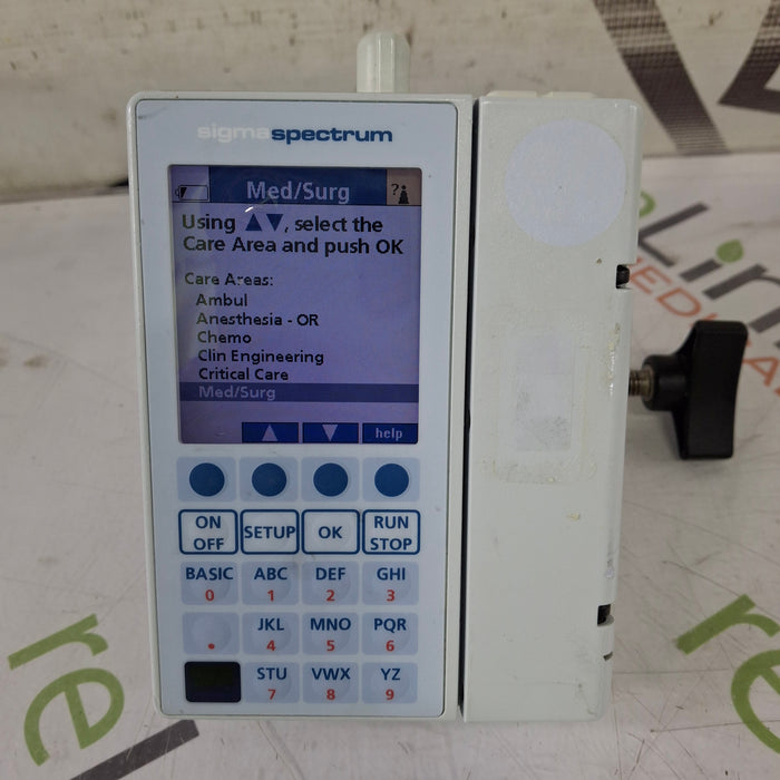 Baxter Sigma Spectrum 6.02.06 with B/G Battery Infusion Pump
