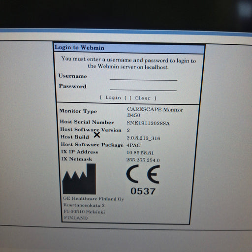 GE Healthcare GE Healthcare Carescape B450 Post Anesthesia Care Patient Monitor Patient Monitors reLink Medical