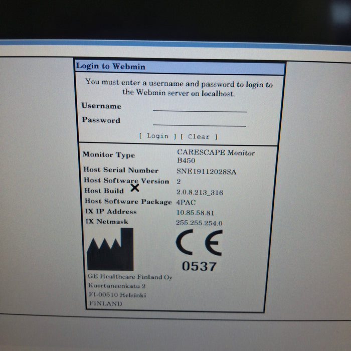 GE Healthcare GE Healthcare Carescape B450 Post Anesthesia Care Patient Monitor Patient Monitors reLink Medical