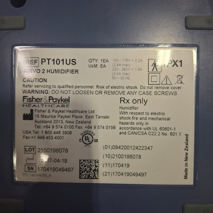 Fisher & Paykel Fisher & Paykel Airvo 2 Humidified High Flow Therapy Unit Respiratory reLink Medical
