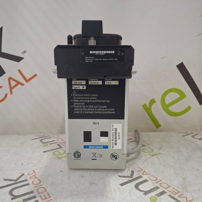 Datex-Ohmeda Tec 6 Plus Desflurane Vaporizer