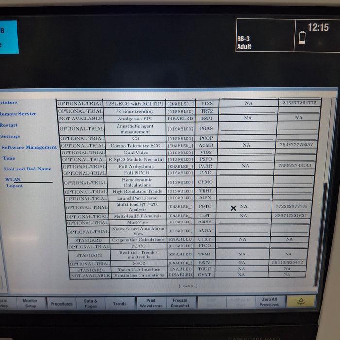 GE Healthcare Carescape B450 Critical Care Patient Monitor