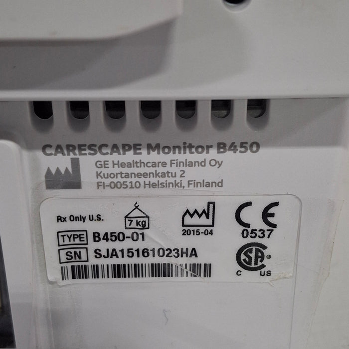 GE Healthcare Carescape B450 Critical Care Patient Monitor