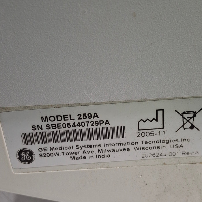 GE Healthcare GE Healthcare Corometrics 250cx Series Model 259cx Fetal Monitor Patient Monitors reLink Medical