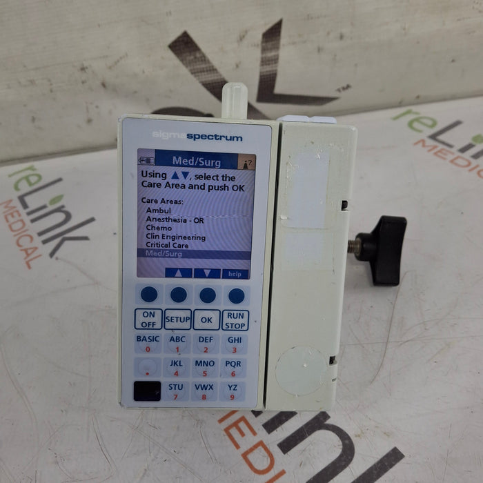 Baxter Baxter Sigma Spectrum 6.02.07 with B/G Battery Infusion Pump Infusion Pump reLink Medical