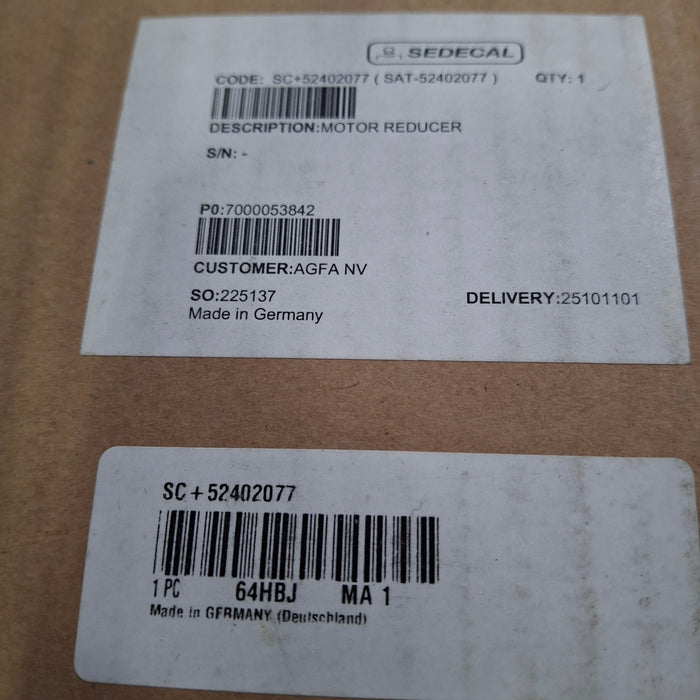 Sedecal USA 52402077 Motor Reducer