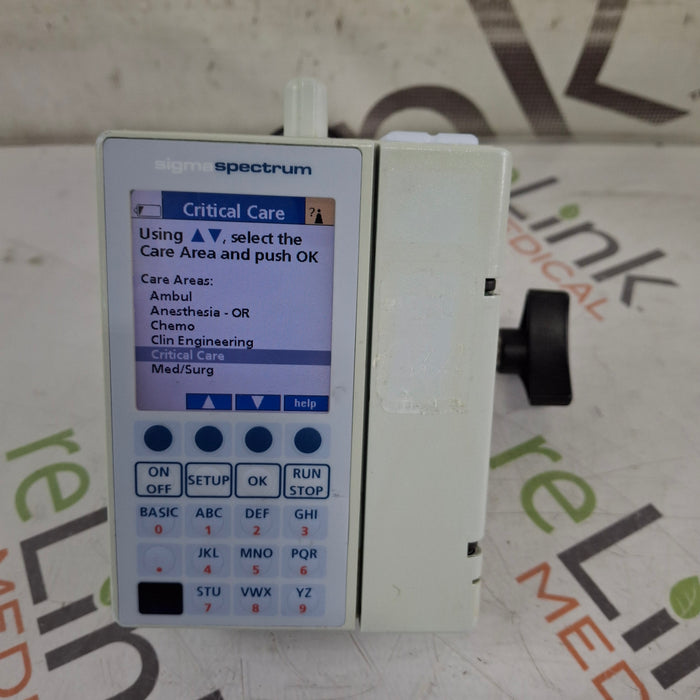 Baxter Baxter Sigma Spectrum 6.02.06 with B/G Battery Infusion Pump Infusion Pump reLink Medical