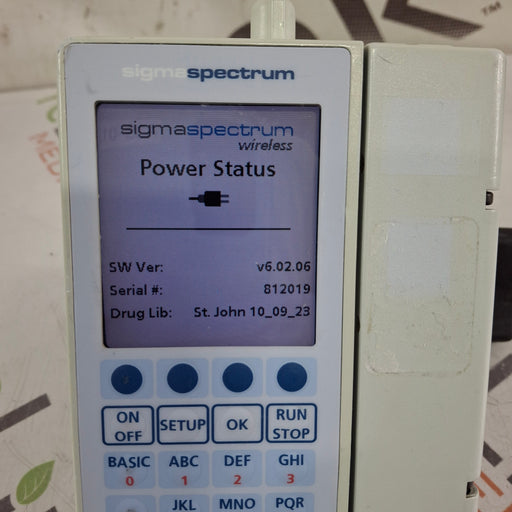 Baxter Baxter Sigma Spectrum 6.02.06 with B/G Battery Infusion Pump Infusion Pump reLink Medical