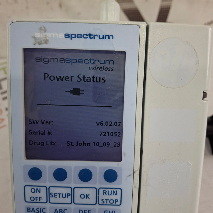 Baxter Baxter Sigma Spectrum 6.02.07 with B/G Battery Infusion Pump Infusion Pump reLink Medical