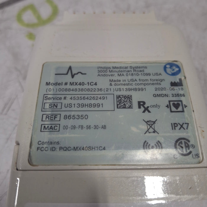 Philips Philips MX40 1.4 ECG 865350 Telemetry Transmitter Patient Monitors reLink Medical