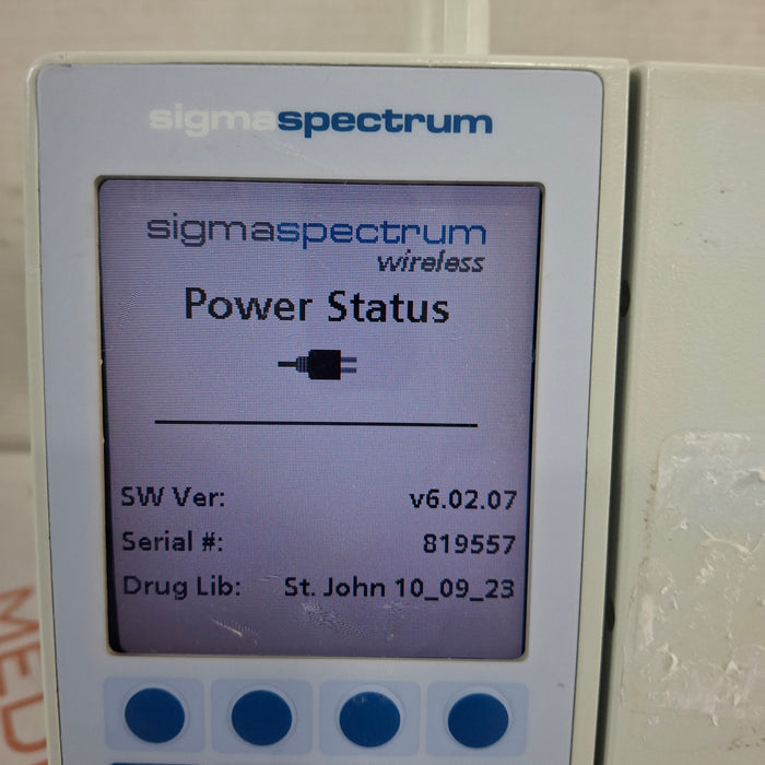 Baxter Sigma Spectrum 6.02.07 with B/G Battery Infusion Pump