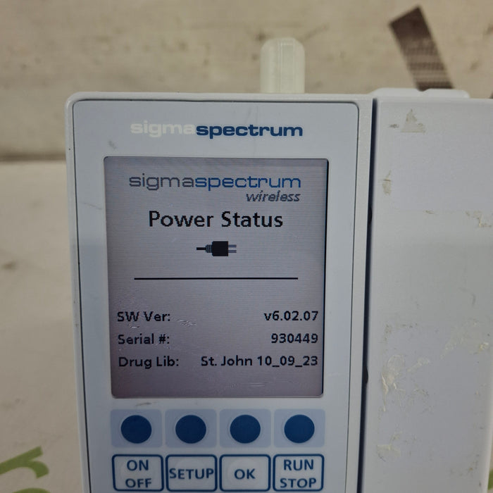 Baxter Sigma Spectrum 6.02.07 with B/G Battery Infusion Pump