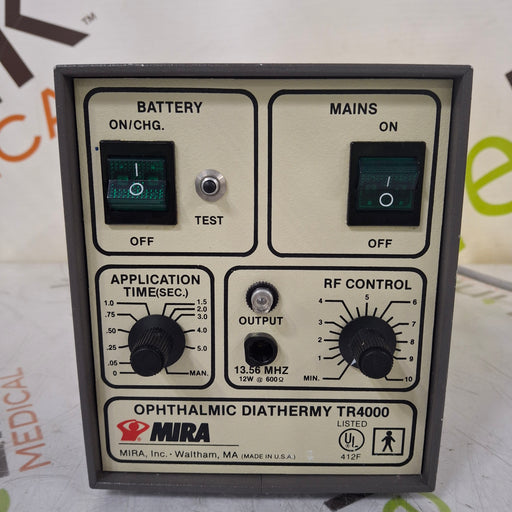 Mira, Inc. Mira, Inc. TR4000 Ophthalmic Diathermy Surgical Equipment reLink Medical