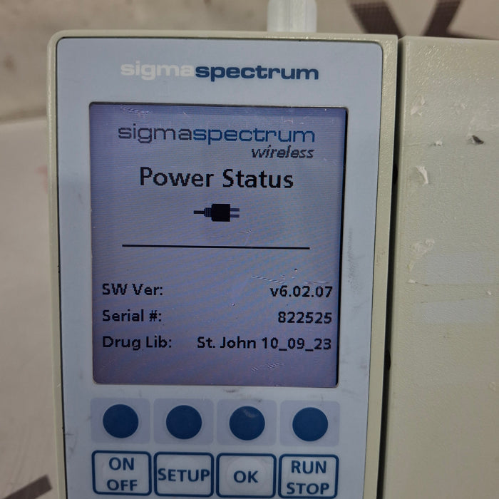 Baxter Sigma Spectrum 6.02.07 with B/G Battery Infusion Pump