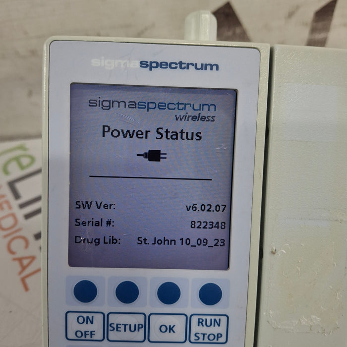Baxter Sigma Spectrum 6.02.07 with B/G Battery Infusion Pump