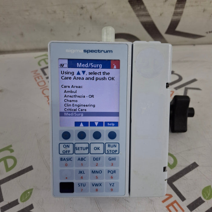 Baxter Sigma Spectrum 6.02.07 with B/G Battery Infusion Pump
