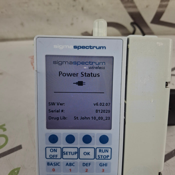 Baxter Sigma Spectrum 6.02.07 with B/G Battery Infusion Pump