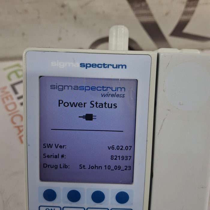 Baxter Sigma Spectrum 6.02.07 with B/G Battery Infusion Pump