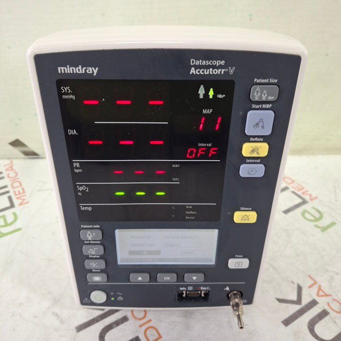 Mindray Mindray Datascope Accutorr V Vital Signs Monitor Patient Monitors reLink Medical