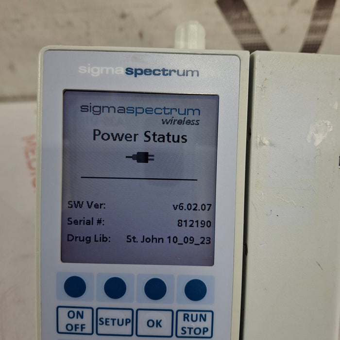 Baxter Sigma Spectrum 6.02.07 with B/G Battery Infusion Pump